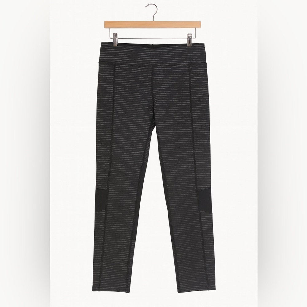 Calvin Klein Black Printed Elastic Waistband Side Pocket Womens Leggings Medium